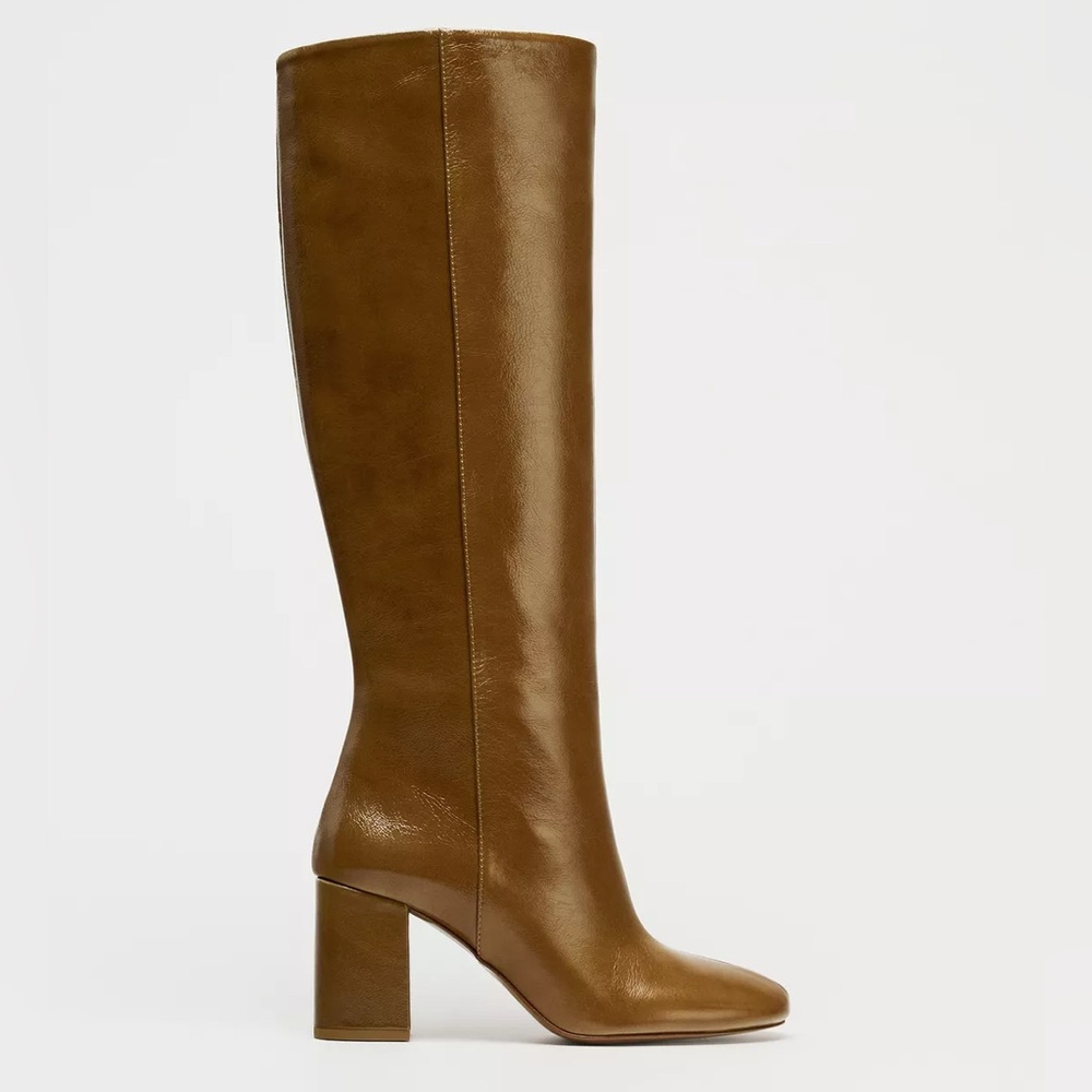 Elegant Brown Knee-High Boots - Picture 3 of 10